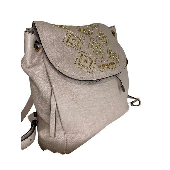 MICHAEL KORS BACKPACK DAYPACK RILEY LEATHER PINK WOMEN - Picture 7 of 11